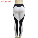 Heart pattern mesh splice legging harajuku athleisure fitness clothing sportswear elastic push up leggings women pants