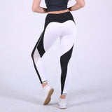 Heart Pattern Mesh Splice legging Athleisure Fitness Clothing Sportswear Elastic Sporting Leggings Women Pants