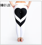 Heart Pattern Mesh Splice Legging Athleisure Fitness Clothing Sportswear Elastic Sporting Leggings Women Pants