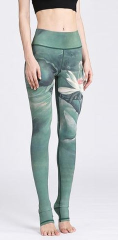 New Lotus Print Sporting Leggings Women Sexy Fitness Legging For Women Sportswear Trousers Femme Elastic Pants