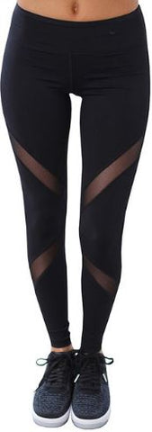 Sexy Women Leggings Gothic Insert Mesh Design Trousers Pants Big Size Black Capris Sportswear New Fitness Leggings