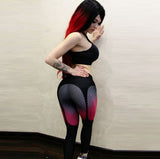 Sexy Printed leggings Women Fitness clothing Booty Push Up Garter Pattern Leggins Sporting Trousers