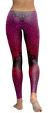 Women Leggings Red mandala Aztec Round Ombre Leggins Fitness 3D Printed High Elasticity Pants Trousers