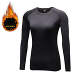 Hot Women Fitness Tight female T-shirt Dry Fit Training Blouse Sport Suit Running Sportswear Long sleeve Gym Yoga Shirt