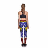 Sexy Girl Old Glory The Avengers Wonder Woman Star 3D Prints High Waist Workout Fitness Women Leggings Pants