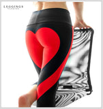Heart Pattern Mesh Splice Legging Athleisure Fitness Clothing Sportswear Elastic Sporting Leggings Women Pants
