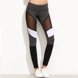 Casual Leggings Women Fitness Leggings Color Block Autumn Winter Workout Pants New Arrival Mesh Insert Leggings