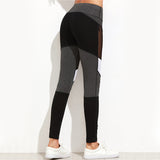 Casual Leggings Women Fitness Leggings Color Block Autumn Winter Workout Pants New Arrival Mesh Insert Leggings