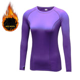 Hot Women Fitness Tight female T-shirt Dry Fit Training Blouse Sport Suit Running Sportswear Long sleeve Gym Yoga Shirt