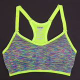 Women Fitness Yoga Sports Bra For Running Gym Adjustable Spaghetti Straps Padded Top Seamless Top Athletic Vest S M L