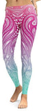 Women Leggings Red mandala Aztec Round Ombre Leggins Fitness 3D Printed High Elasticity Pants Trousers